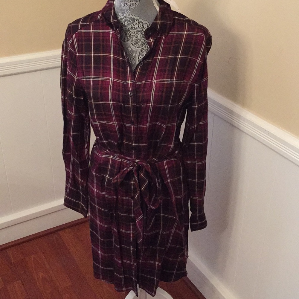 Banana Republic Plaid Shirt Dress